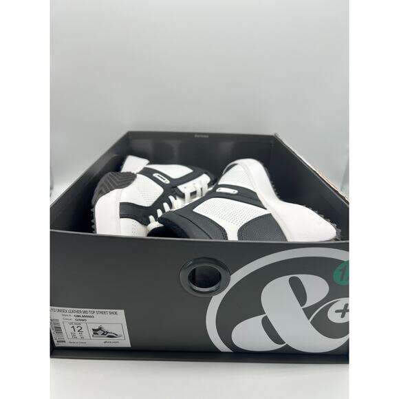 G/Fore G.112 Leather Mid-Top Street Shoe Black/White Men\'s Size 12 New main image 9